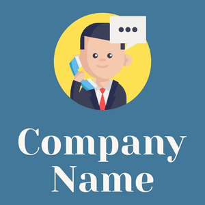 Call logo on a blue background - Handel & Beratung