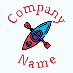 Canoeing logo on a blue background - Domaine sportif