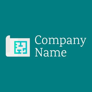 Blueprint logo on a Teal background - Domaine de l'architechture