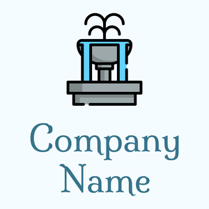 Fountain logo on a Alice Blue background - Arquitetura