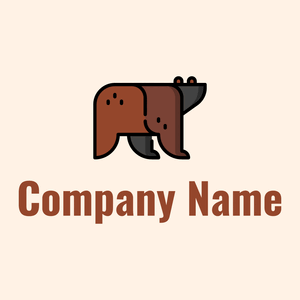 Grizzly bear on a Seashell background - Animales & Animales de compañía