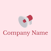 Megaphone logo on a Lavender Blush background - Photography