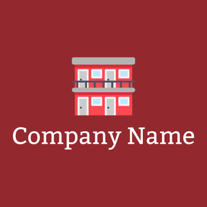 Motel logo on a Bright Red background - Viagens & Hotel