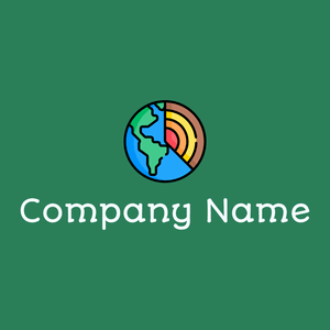 Earth on a Sea Green background - Education
