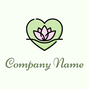Lotus logo on a Ivory background - Floral