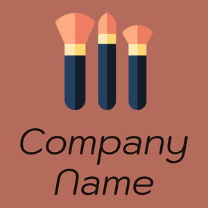 Brushes logo on a Contessa background - Mode & Beauté