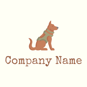 Dog logo on a Ivory background - Animaux & Animaux de compagnie