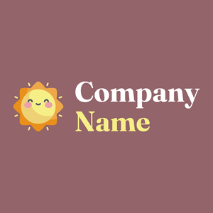 Sun logo on a Copper Rose background - Abstrait