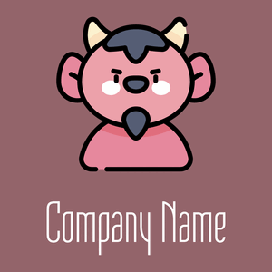 Devil logo on a Copper Rose background - Religión