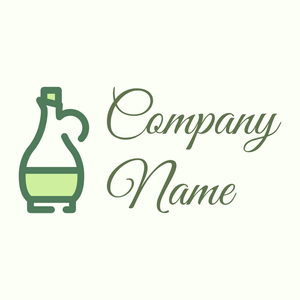 Green Olive oil logo on a Ivory background - Agricultura