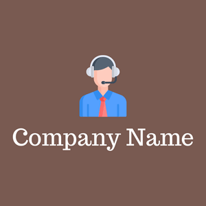 Customer support logo on a Roman Coffee background - Entreprise & Consultant