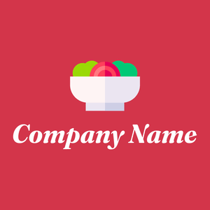 Salad logo on a Brick Red background - Medio ambiente & Ecología