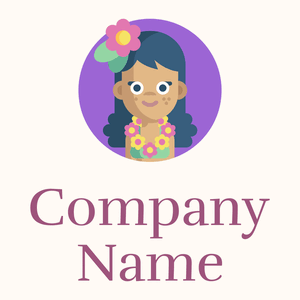 Girl logo on a Seashell background - Reise & Hotel