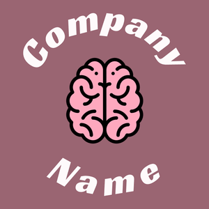 Brain logo on a Mauve Taupe background - Medical & Farmacia