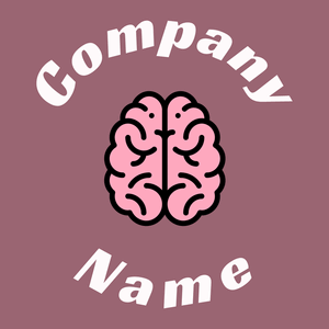 Brain logo on a Mauve Taupe background - Medisch & Farmaceutisch