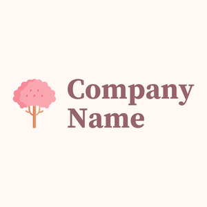 Sundown Cherry tree logo on a Seashell background - Bloemist