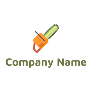 Chainsaw logo on a White background - Bau & Werkzeuge