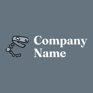 Dinosaur logo on a Blue Bayoux background - Dieren/huisdieren