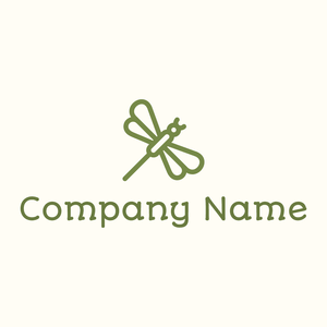 Dragonfly logo on a Floral White background - Dieren/huisdieren