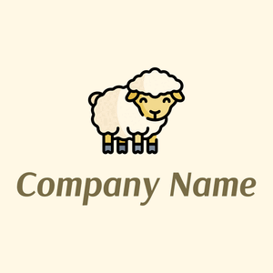 Sheep logo on a Corn Silk background - Agricultura