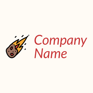 Comet Meteorite logo on a Floral White background - Abstrait