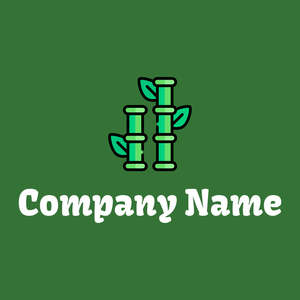 Bamboo logo on a Japanese Laurel background - Medio ambiente & Ecología