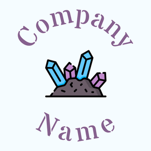 Crystal logo on a Alice Blue background - Abstrait