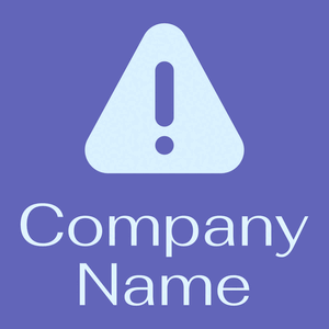 Warning logo on a Chetwode Blue background - Abstracto