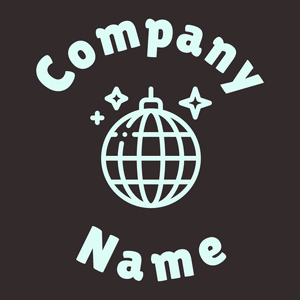 Disco ball logo on a Livid Brown background - Arte & Entretenimiento