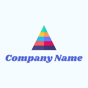 Pyramid logo on a Alice Blue background - Abstrait