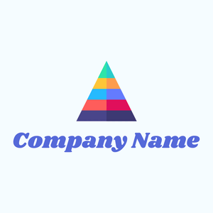 Pyramid logo on a Alice Blue background - Abstracto