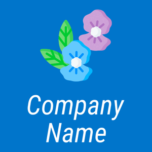 Flower logo on a Navy Blue background - Florale