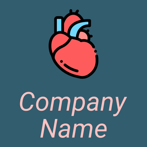 Heart logo on a grey background - Hospital & Farmácia