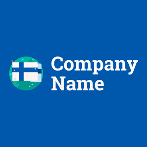 Rounded Finland logo on a Cobalt background - Reizen & Hotel