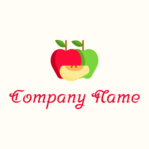 Torch Red Apple on a Floral White background - Agricultura