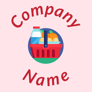 Grocery logo on a Lavender Blush background - Essen & Trinken