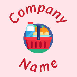 Grocery logo on a Lavender Blush background - Alimentos & Bebidas