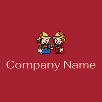 Farmers on a Fire Brick background