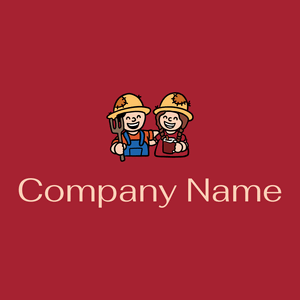 Farmers on a Fire Brick background