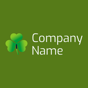 Shamrock logo on a Olive Drab background - Abstracto