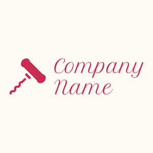 Red Corkscrew logo on a Floral White background - Abstracto
