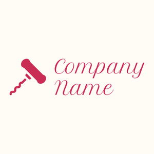 Red Corkscrew logo on a Floral White background - Abstrato