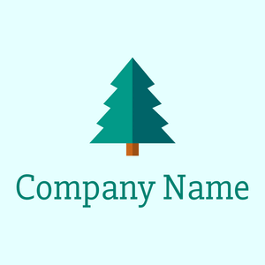 Pine tree logo on a Light Cyan background - Environmental & Green