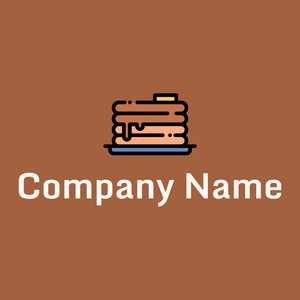 Pancake logo on a Sepia background - Eten & Drinken