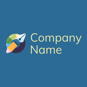Graphic designer on a Lochmara background - Arte & Intrattenimento