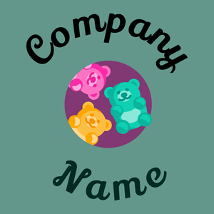 Palatinate Purple Gummy bear on a Patina background - Tiere & Haustiere