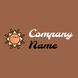 Sun logo on a Dark Tan background - Abstrakt