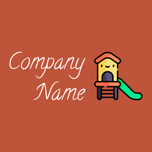 Playground logo on a Grenadier background - Enfant & Garderie
