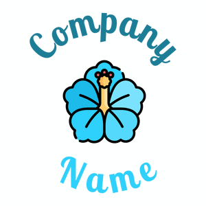 Hibiscus blue on a White background - Sommario