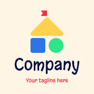 Daycare logo with colorful shapes - Niños & Guardería
